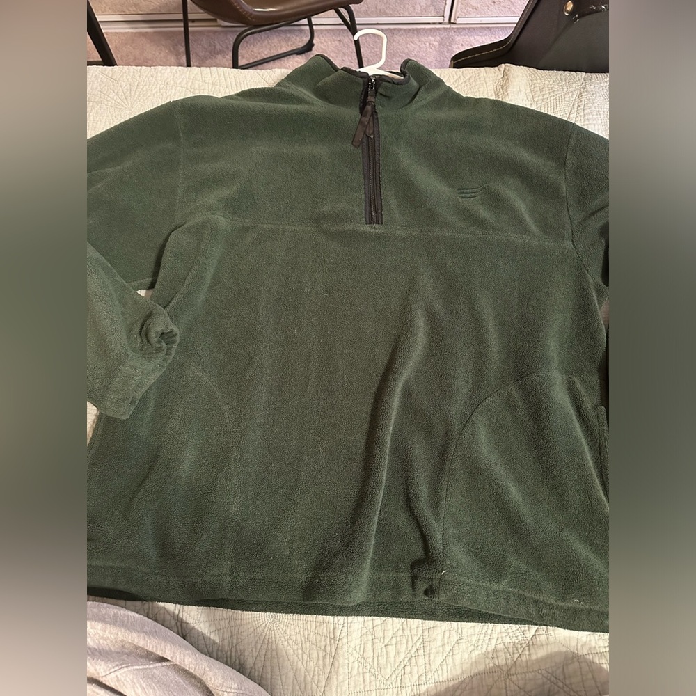 Men's Forest Green Zip-Up Sweater
